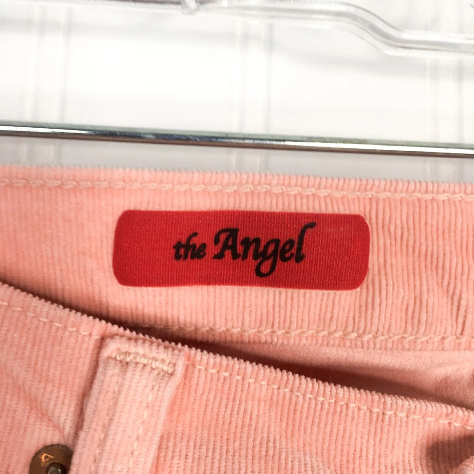 Pantalones de pana Ag Adriano Goldschmied para mujer The Angle acampanados bolsillos rosas EE. UU. 31 Foto 3 de 4