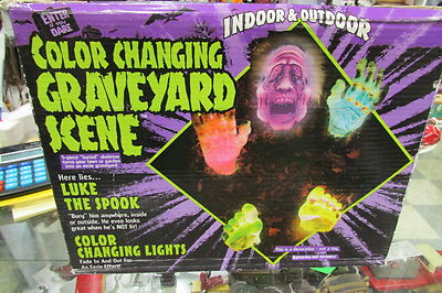 New In Box Color Changing Graveyard Scene - Here lies Luke the Spook - Unused