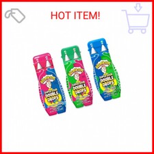 WARHEADS Super Sour Double Drops - Liquid Sour Candy - Blue Raspberry, Green App