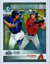2018 Bowman Chrome Draft Recommended Viewing Joe Gray / Alek Thomas #RV-GT MINT