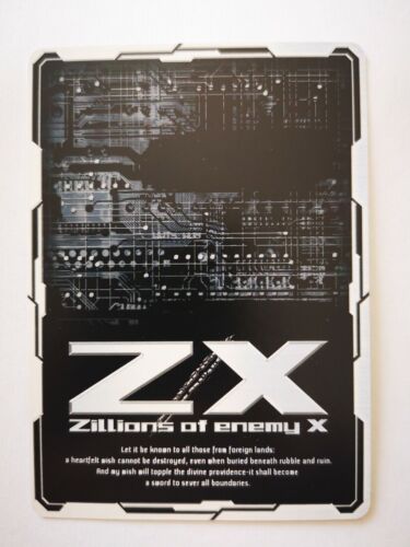 ZX Zillions of Enemy x trading card Broccoli / Nippon PR card P04-006