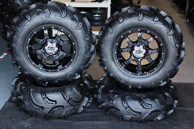 CAN AM COMMANDER 700 28'' MAXXIS ZILLA ATV TIRE & 14'' COBRA BLK WHEEL KIT CAN1CA