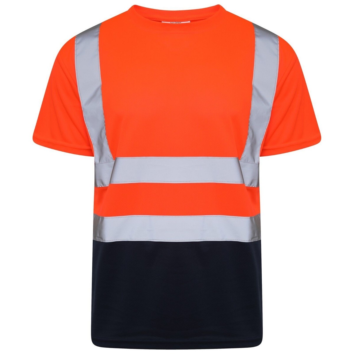 Hi-Vis Short Sleeve Work T-Shirt - High Visibility Crew Neck, Sizes S To 4XL