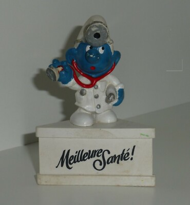 Smurf SOCLE - 20037 BEST HEALTH VGC (Smurf Puffi Smurf)