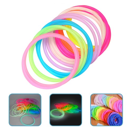 50 Pezzi Braccialetto Luminoso Bambino Glow The Dark Accessori Braccialetti per Eventi - Foto 4 di 11