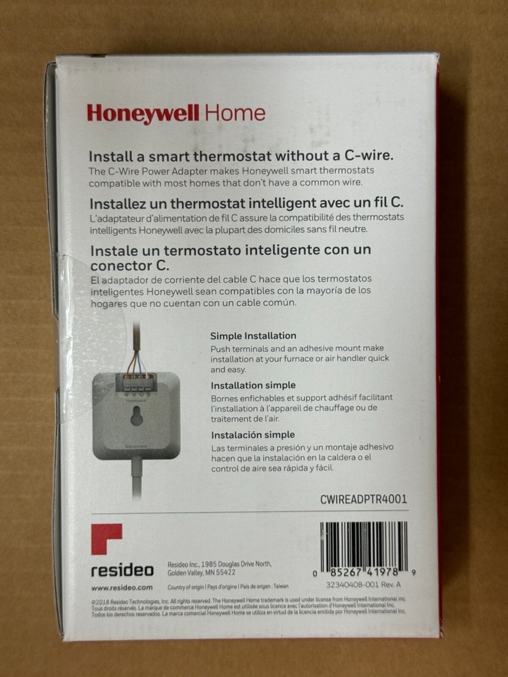 Honeywell Home C-Wire Power Adapter In Box - New 9789 | eBay