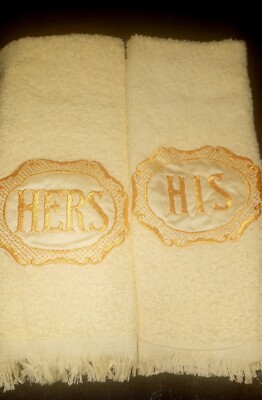Vintage Cannon Mills His/her Finger Tip Towels