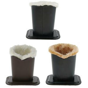 Desk Nightstand Plush Lined Pu Leather Eyeglass Holder Stand Protect Glasses Ebay