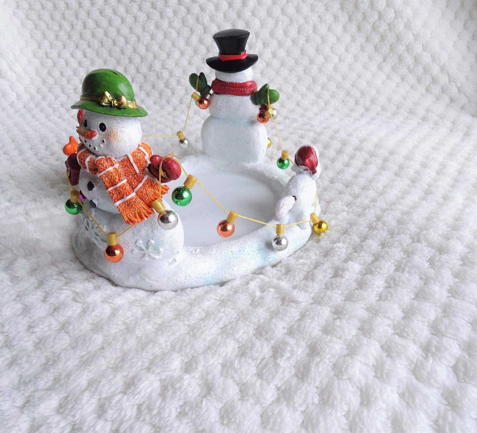 Yankee Candle Snowman & baubles Medium / Large Jar Holder eBay