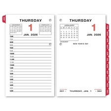 2026 At-A-Glance E017-50 Daily Calendar Refill with Monthly Tabs, 3-1/2x5-27/32"