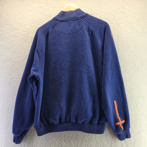 Nike Virginia Cavaliers Sweater Mens Medium Blue Full Zip Team Mock Hoos Shacket - Picture 14 of 16