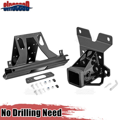 Front Bumper Winch Mount Plate Kit 2'' Rear Receive Hitch For Can-Am Maverick X3