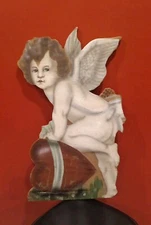J. Buller Boardwalk Original Valentine Cupid Cherub On Wood Dummy Board  c.1991