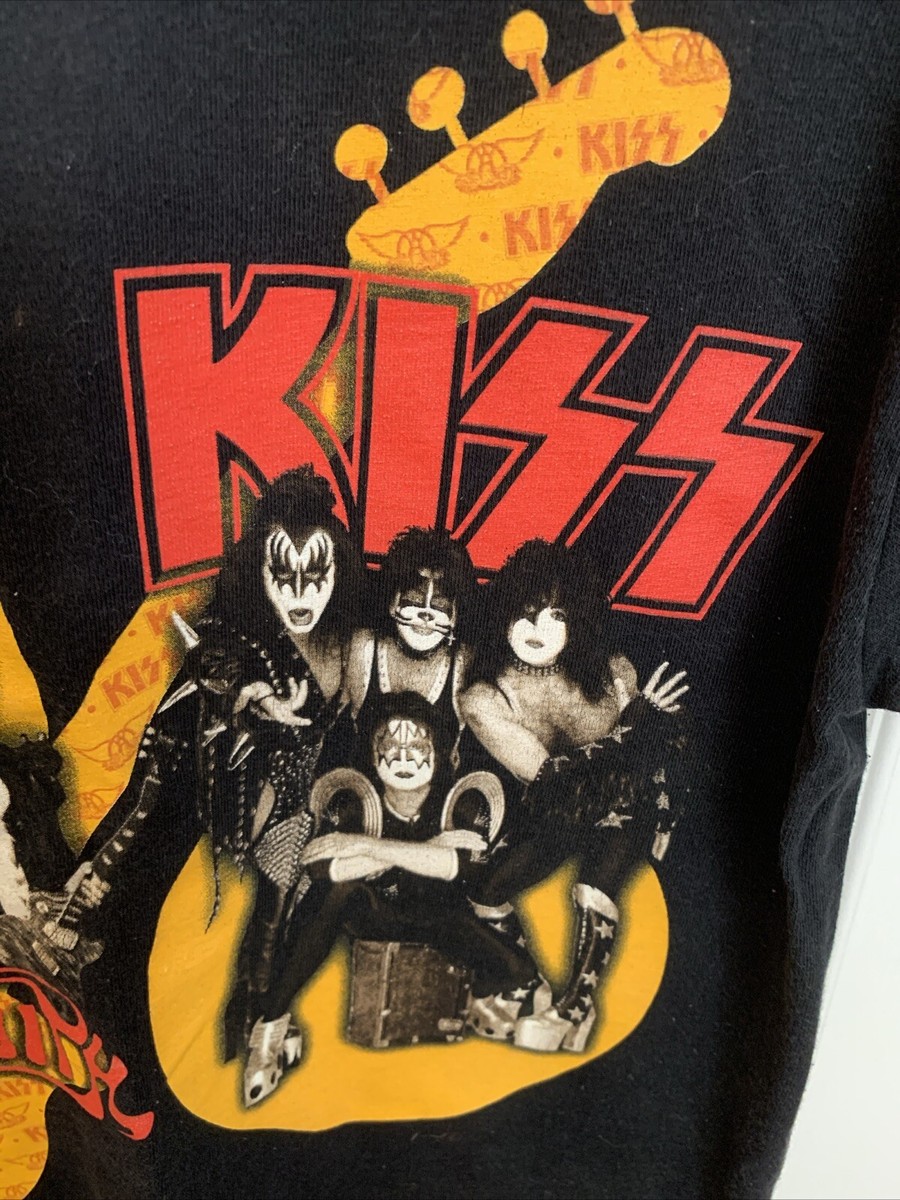 Vintage 2003 Aerosmith & Kiss Concert Tour T-Shirt New Deadstock 