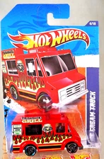 2011 Hot Wheels #174 HW City Works 4/10 ICE CREAM TRUCK Red w/Black pr5 Spokes