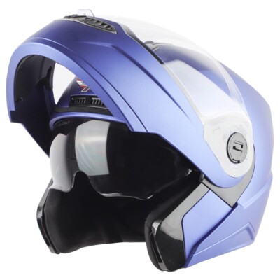 Steelbird Flip Up Helmet for Unisex with Inner Smoke Sun Shield X-Large  Blue | eBay
