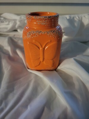 Scented Candle In Jar.  Black Raspberry Vanilla Scented.   5.5in Tall