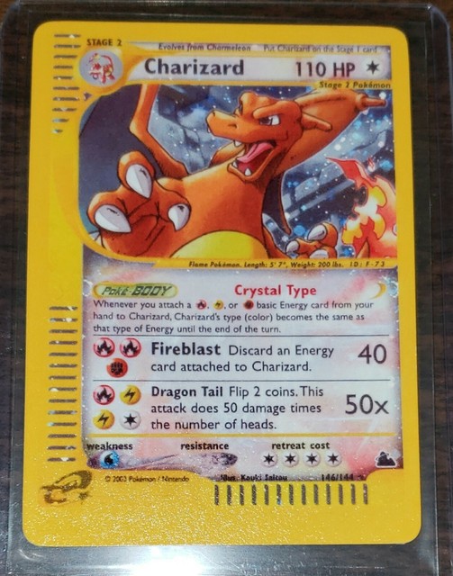 Crystal Charizard 146/144 Skyridgde Secret Rare Pokemon CUSTOM HAND
