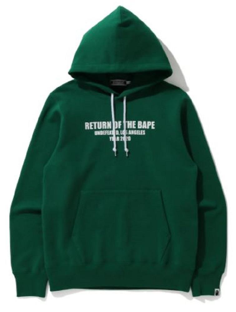 A BATHING APE BAPE UNDEFEATED PULLOVER HOODIE Green XL | eBay