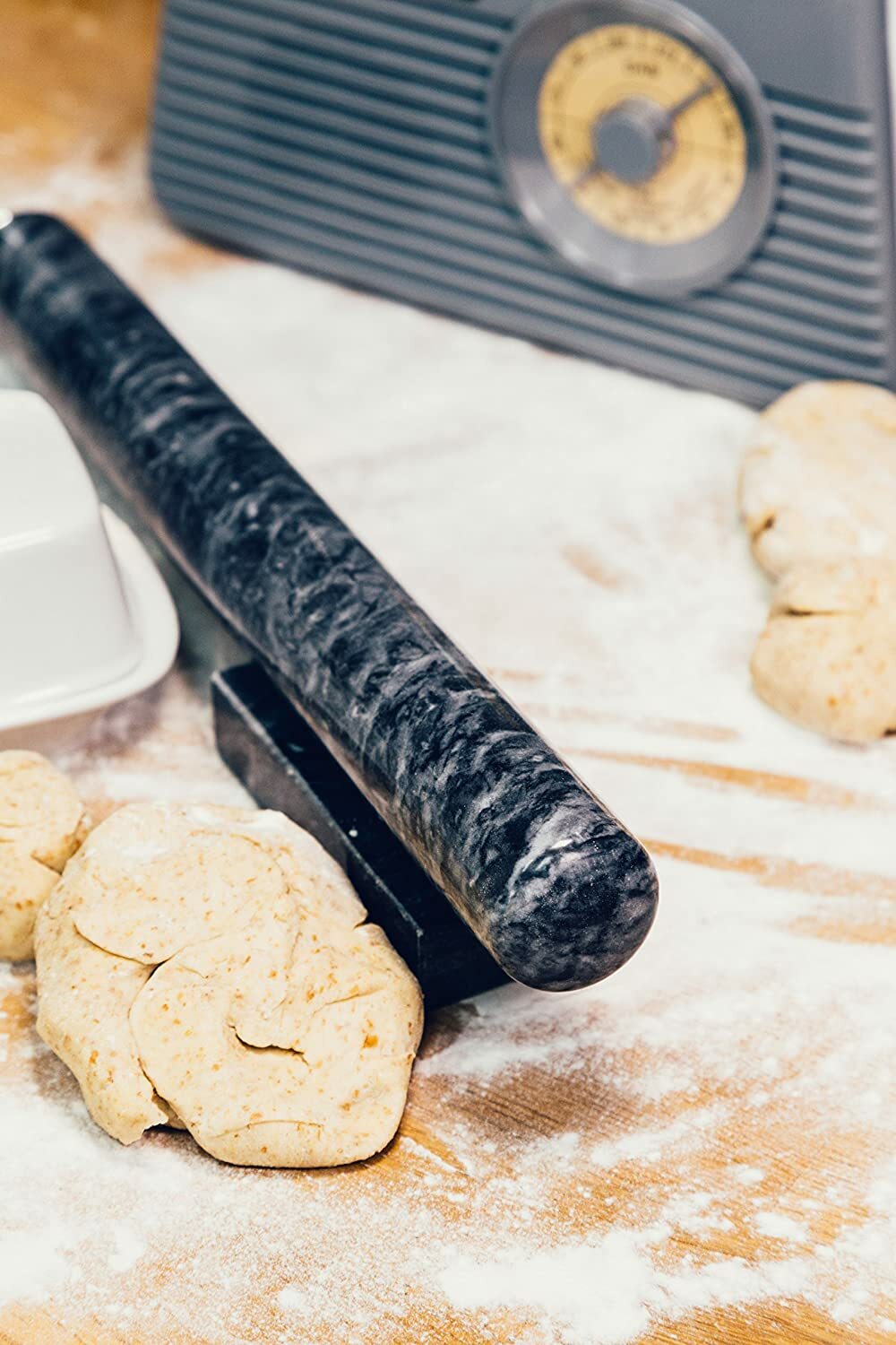 Homiu Marble Rolling Pin with Stand, Dishwasher Safe Kitchen Cookware Accessory eBay