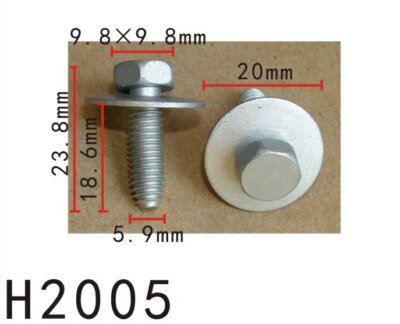 10PCS Front Bumper Lower Grille Screw Fit Renault 7703101446 by Autobahn88