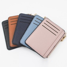 Unisex Slim Leather Wallet Card Holder Front Pocket Wallet Credit ID Pocket Thin