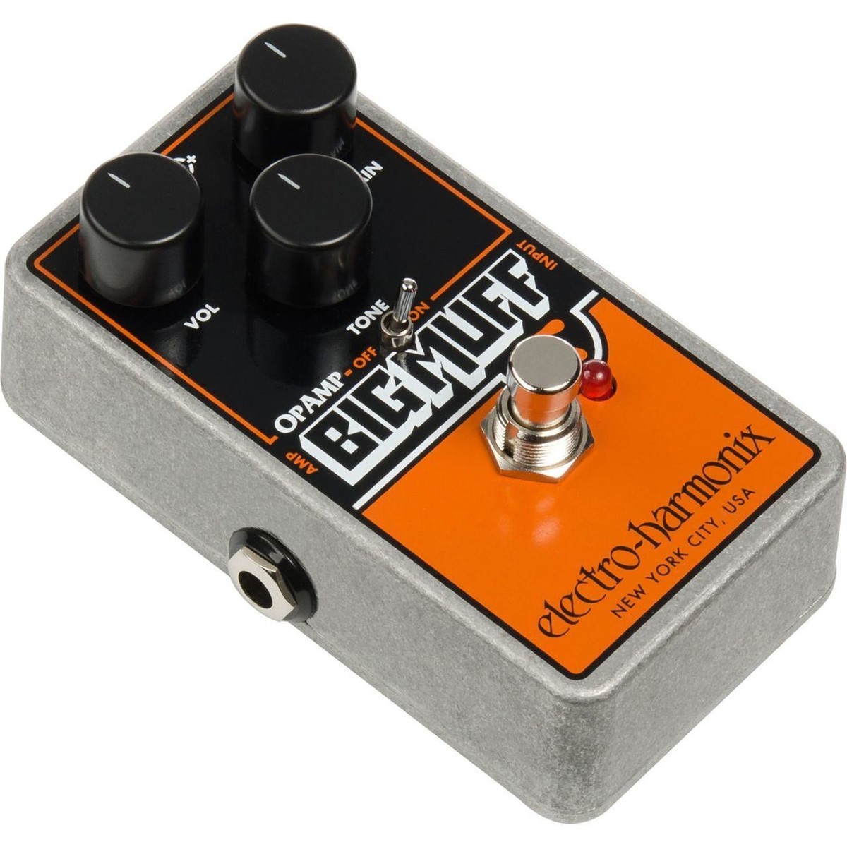 Electro-Harmonix OP AMP BIG MUFF Pedal with 2 Patch Cables for