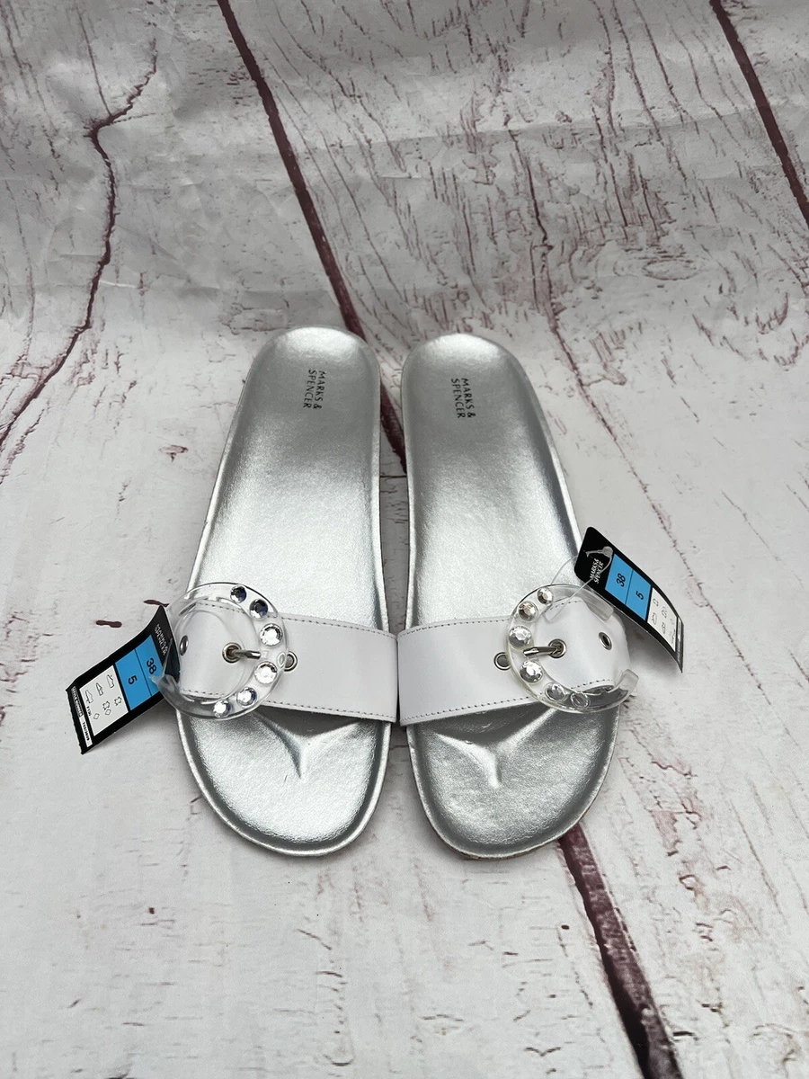 Marks and hotsell spencer white sandals