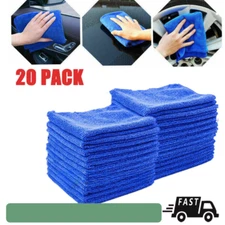 Bule Microfiber Cleaning Cloth Towel Rag Car Polishing No Scratch Auto Detailing