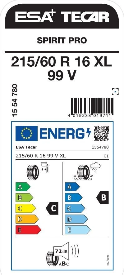 [NEU] Sommerreifen Esa Tecar 215/60 R16 99V XL  SPIRIT PRO - Bild 2 von 2