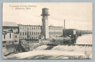 Thornapple Knitting Company MIDDLEVILLE Michigan~Antique Factory Postcard 1910