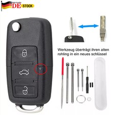 3 Tasten Ersatz Auto Klappschlüssel Gehäuse für VW Passat Polo Golf 5 SEAT SKODA
