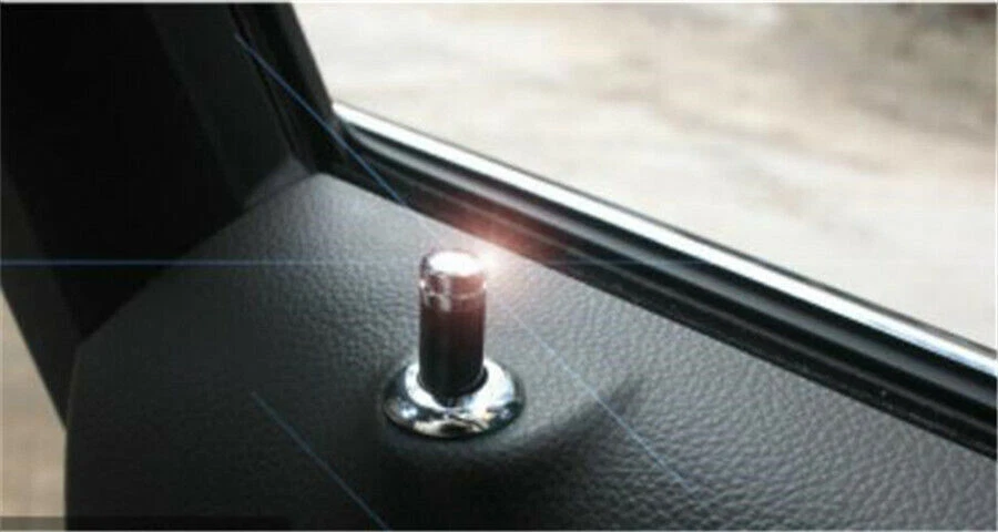 Perilla de bloqueo de puerta interior automática SUV de fibra de carbono para automóvil camión pieza de reemplazo Foto 4 de 4