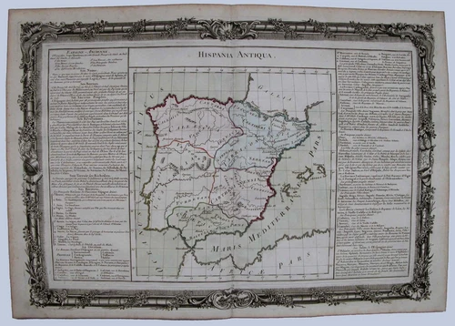 Hispania Antiqua Atlas Historique et Geographique 1762 Lusitania Tarragona