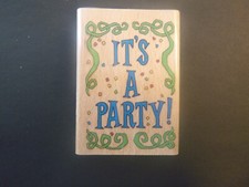 It's A Party - Wood Mounted Rubber Stamp