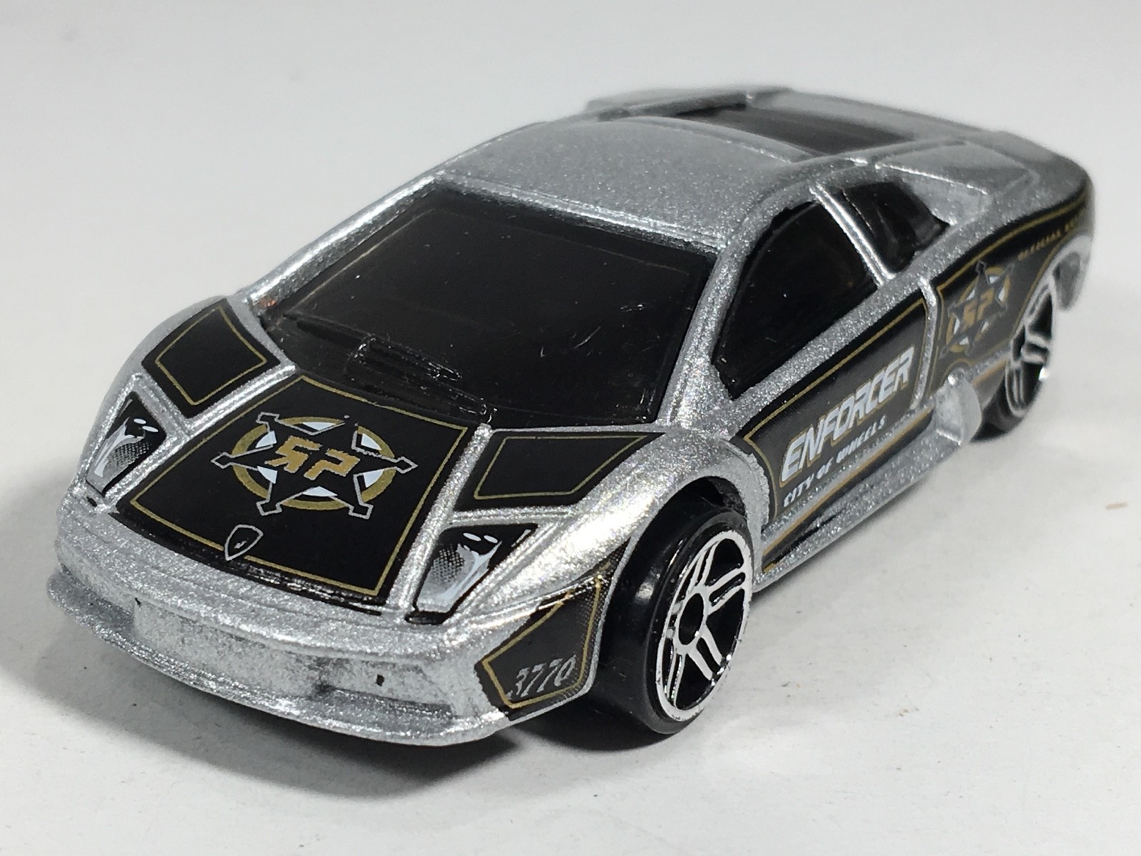 Hot Wheels 2004 Lamborghini Murciélago Metalflake Silver HW Roll Patrol Malaysia