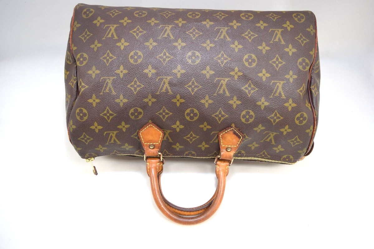 Auth Louis Vuitton Speedy 35 Handbag Monogram Canvas M41524 LV