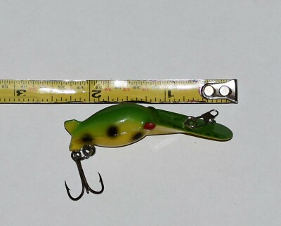 Vintage Hot Shot Crankbait Fishing Lure M5 Frog Spot Yellow Belly | eBay