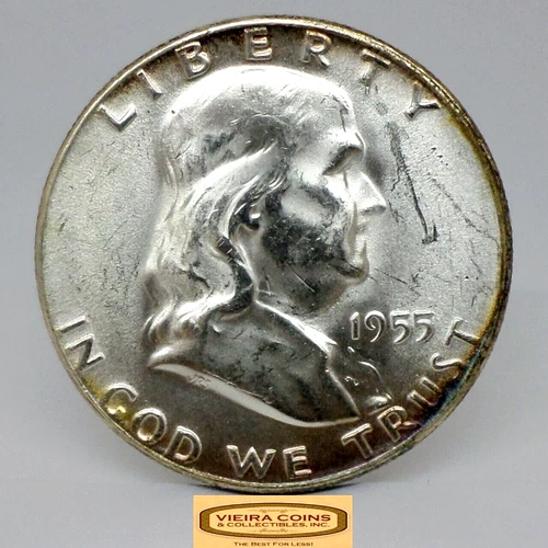 1955 Franklin Half Dollar, Bugs Bunny, Uncirculated, Scratched #C39250NQ