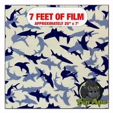 Hydrographic film Blue Sharks hydro dipping 7' x 20" hydro dip