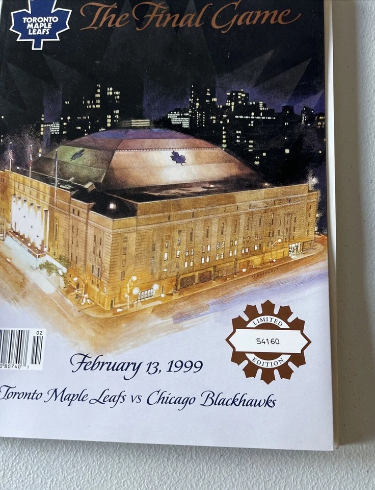 1999 Toronto Maple Leafs Vs Chicago Blackhawks Final Game Program Feb. 13th LE - Image 4 of 4