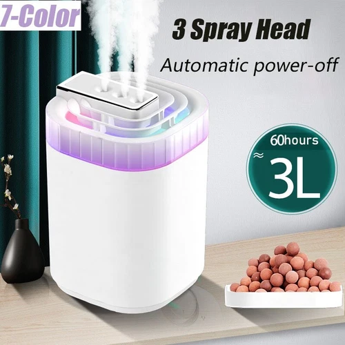 3000ml Humidifiers for Bedroom Large Room Office Cool Mist Air Humidifier Indoor