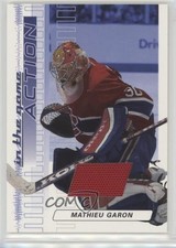 2003-04 ITG Action Game-Used Jerseys Sapphire /300 Mathieu Garon #M-106 8y6