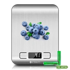 Etekcity 304 Stainless Steel Food Kitchen Scale, Digital in Grams and Ounces