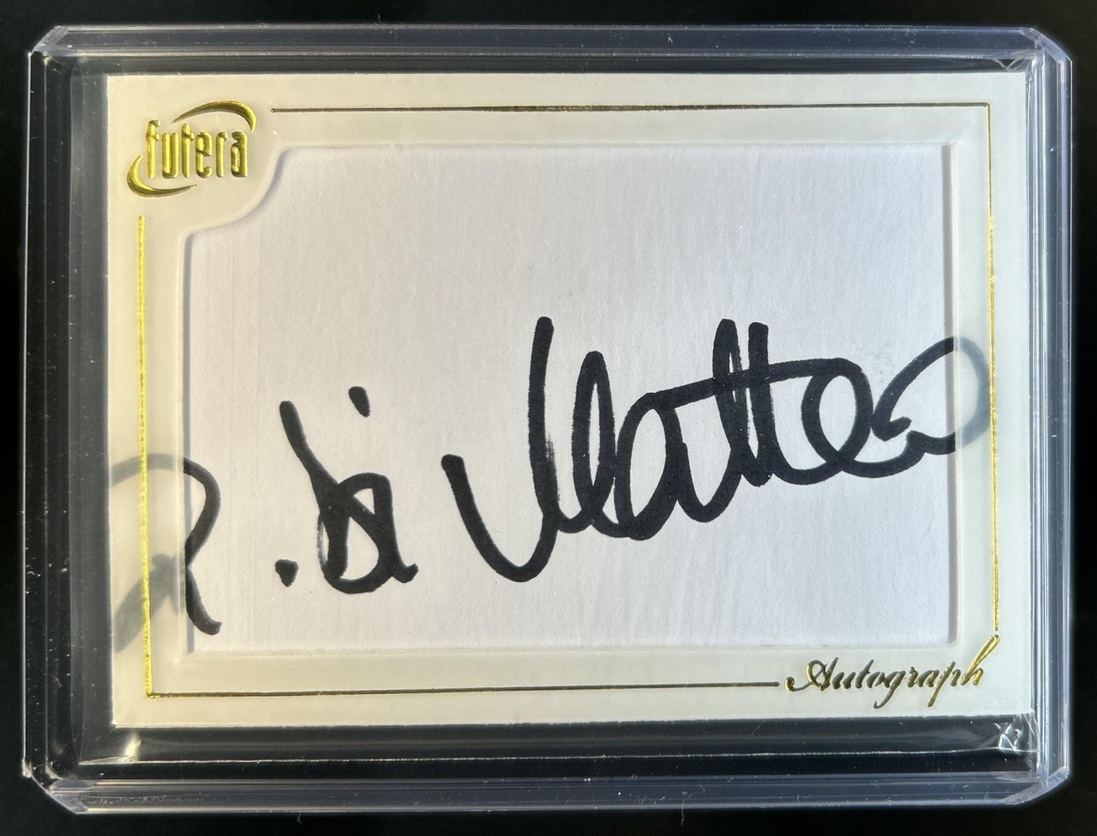 2024 Futera Unique Roberto Di Matteo Gold Framed Auto Autograph #1/1 view 2