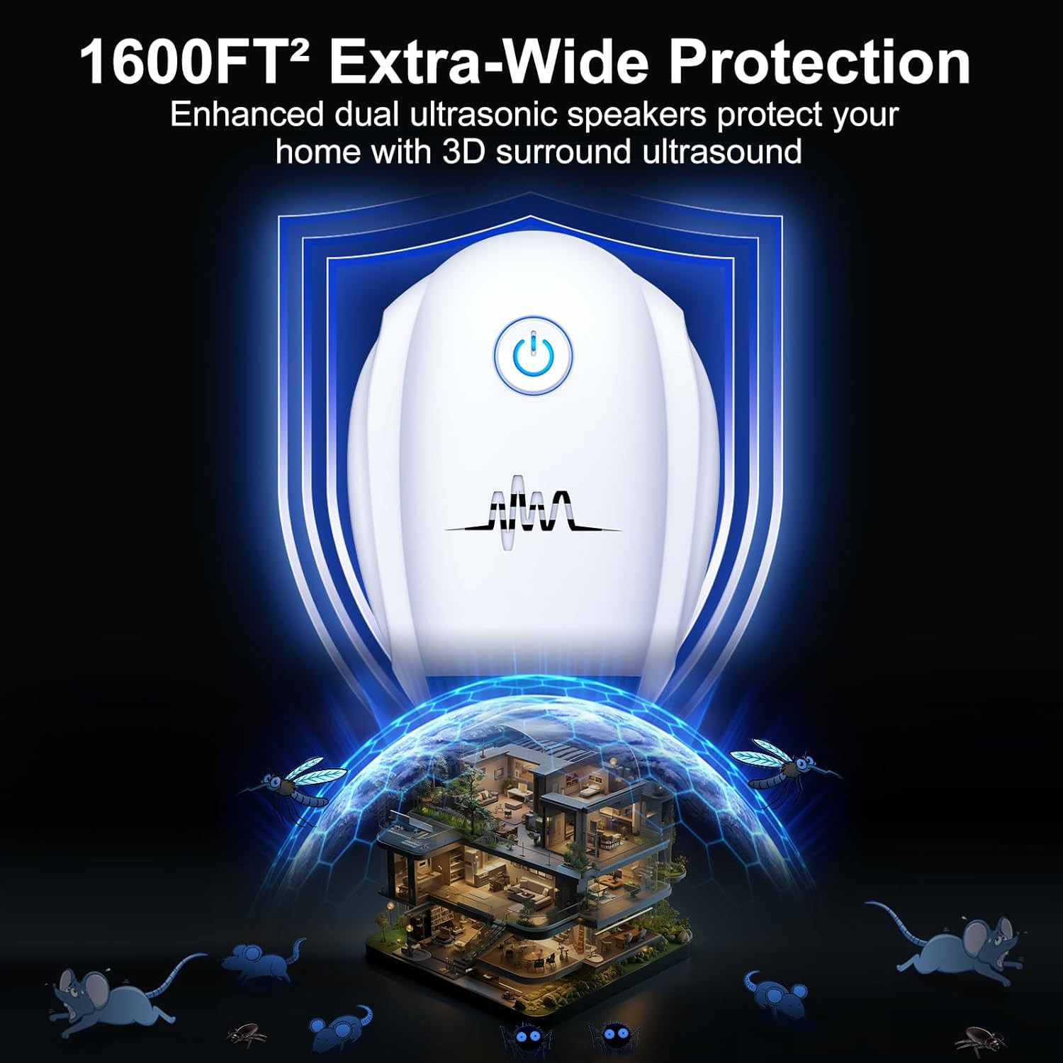 Upgraded Ultrasonic Repeller 6 Packs 2025, Indoor , Electronic Plug in Pest Cont