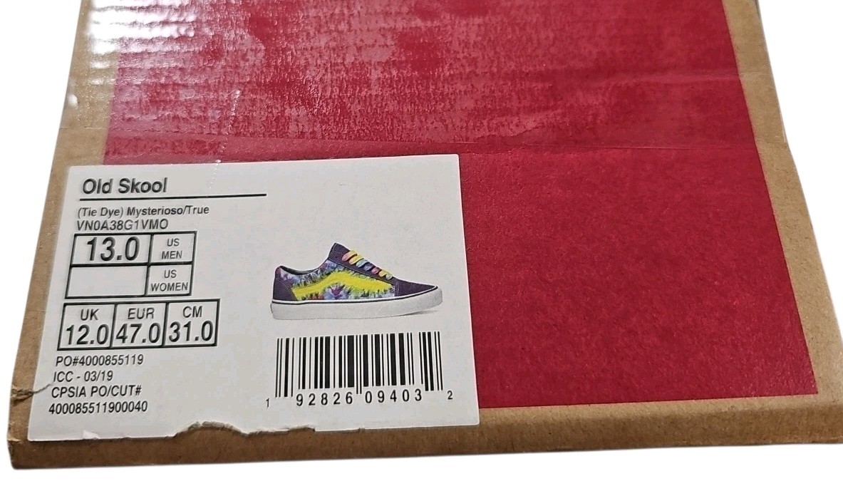 VANS ~Men's 13~ Mysterioso/True Neon Tie Dye Old Skool Suede Shoes Sneakers  NEW