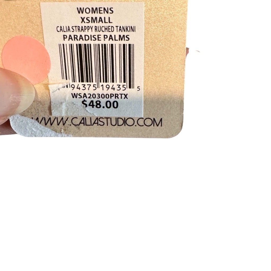 Women's Calia Tankini Top, XS, Multicolor palm print sw24 | eBay