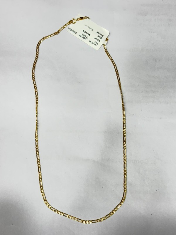 18K Yellow Gold Cable Link Chain Necklace Women's Jewelry For Black Friday #407