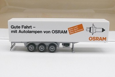 HERPA LKW 3-Achs Koffer-Auflieger Trailer, OSRAM Autolampen